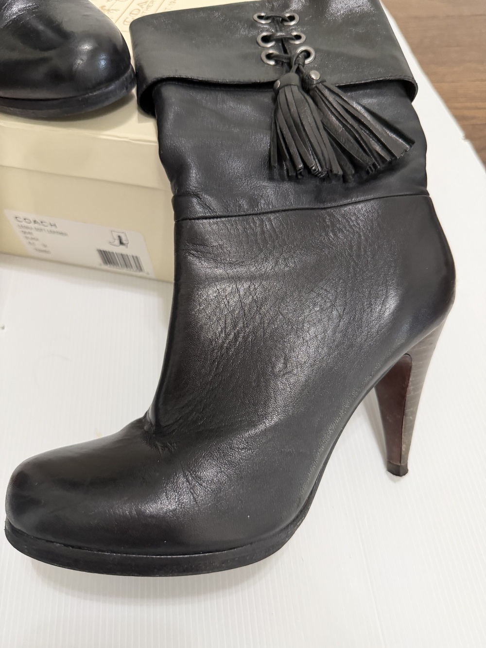Coach "Legra" Soft Leather Tassel Boots - Size 8 - OG Box Included - Picture 9 of 12
